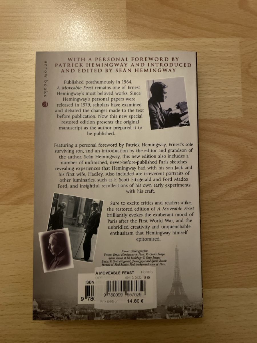 Libri: Ernest Hemingway - A Moveable Feast – Nuovo (secondo la descrizione) da Münchenstein venduto da jan_5fyc 1