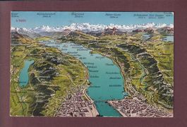 ZÜRICHSEE und Umgebung - Vogelschau - 1931