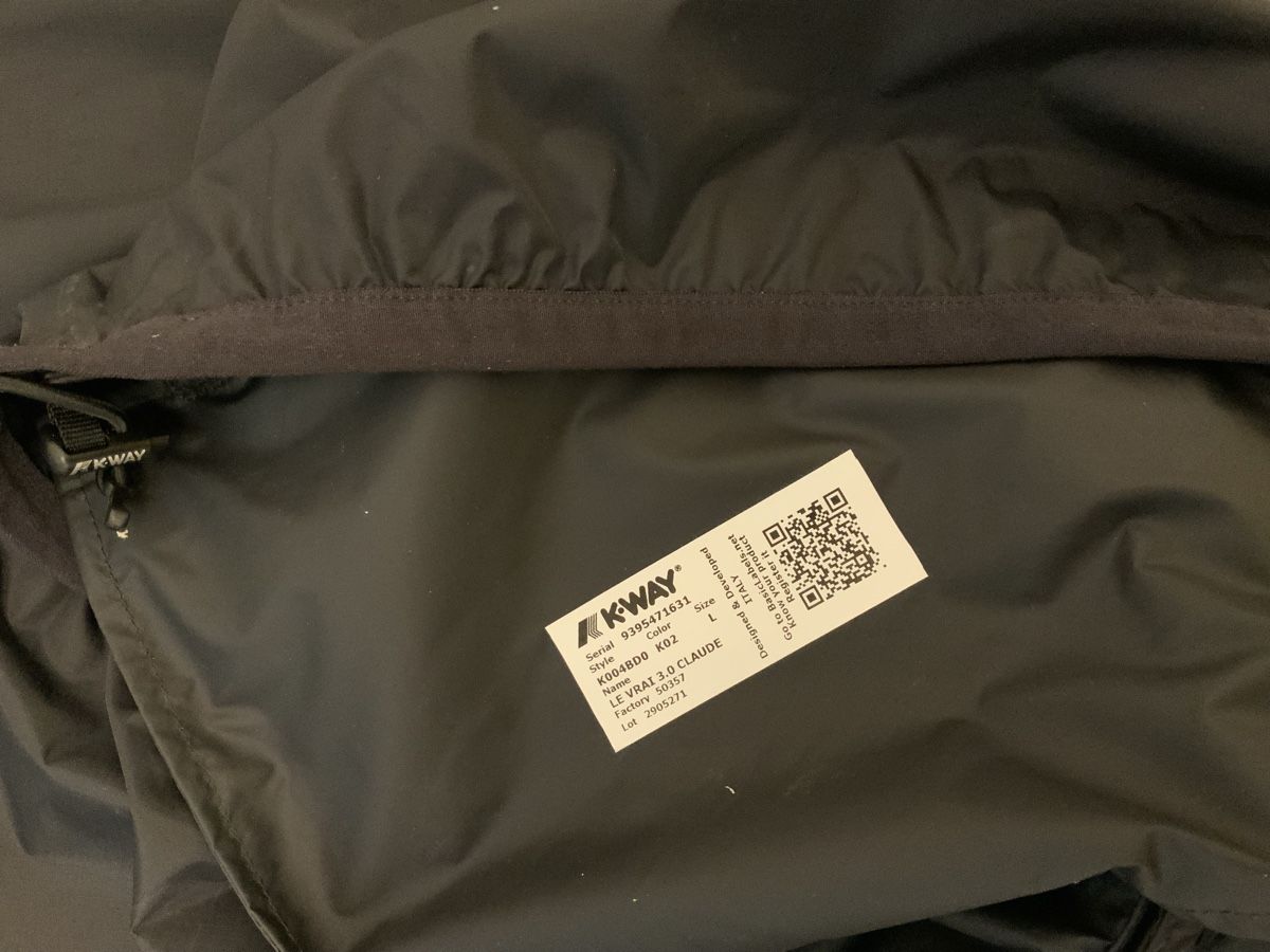 Cappotti: K-Way Le Vrai 3.0 Claude Jacket Black Size L – Usato da Zürich venduto da leonzo 2