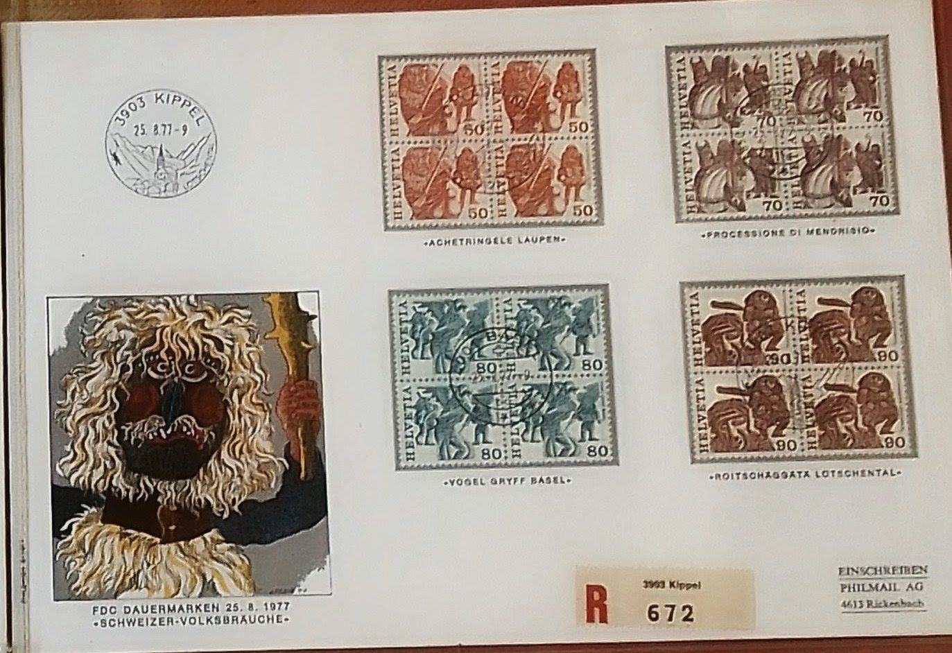 Tutti i francobolli: 4 Grossbriefe 1977 – Usato da Marbach LU venduto da Steinbeck1 2
