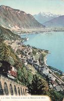 Territet Montreux (VD) Dent du Midi Blick von Glion bahn