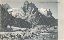 Rosenlaui (BE) Blick auf Wellhorn und Wetterhorn