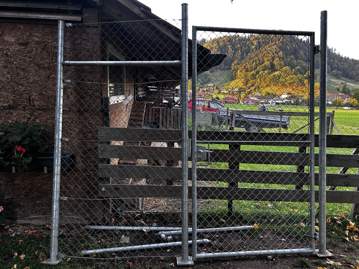 Fendivista: Metalltor mit Maschendrahtzaun verzinkt – Usato da Bowil venduto da User33 5