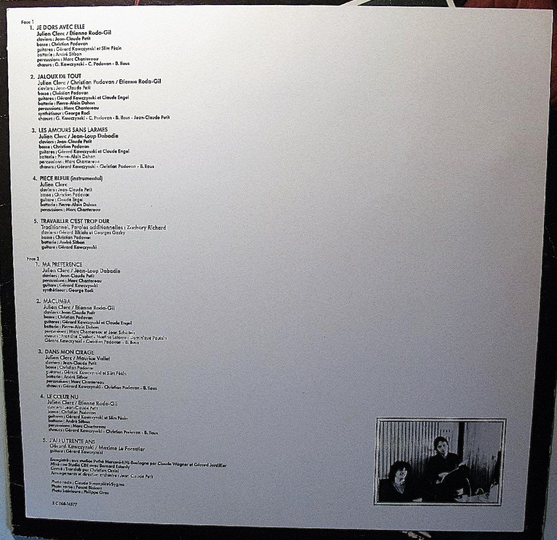 Dischi in vinile: JULIEN CLERC "Jaloux" LP IN VG+ – Usato da Monthey venduto da Pingmub 5