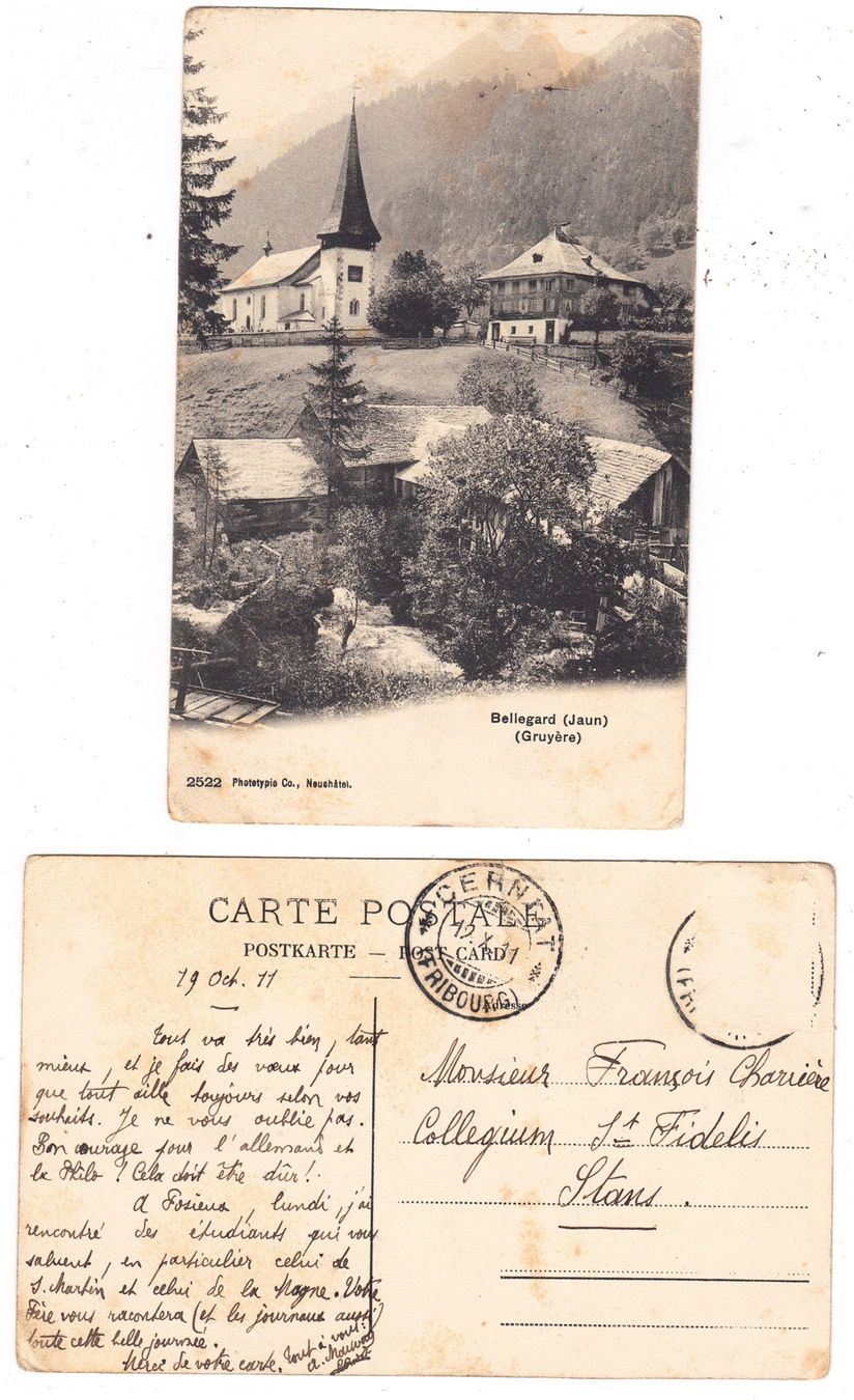 Cartoline postali: Bellegarde (Jaun) – Usato da La Tour-de-Peilz venduto da amjust