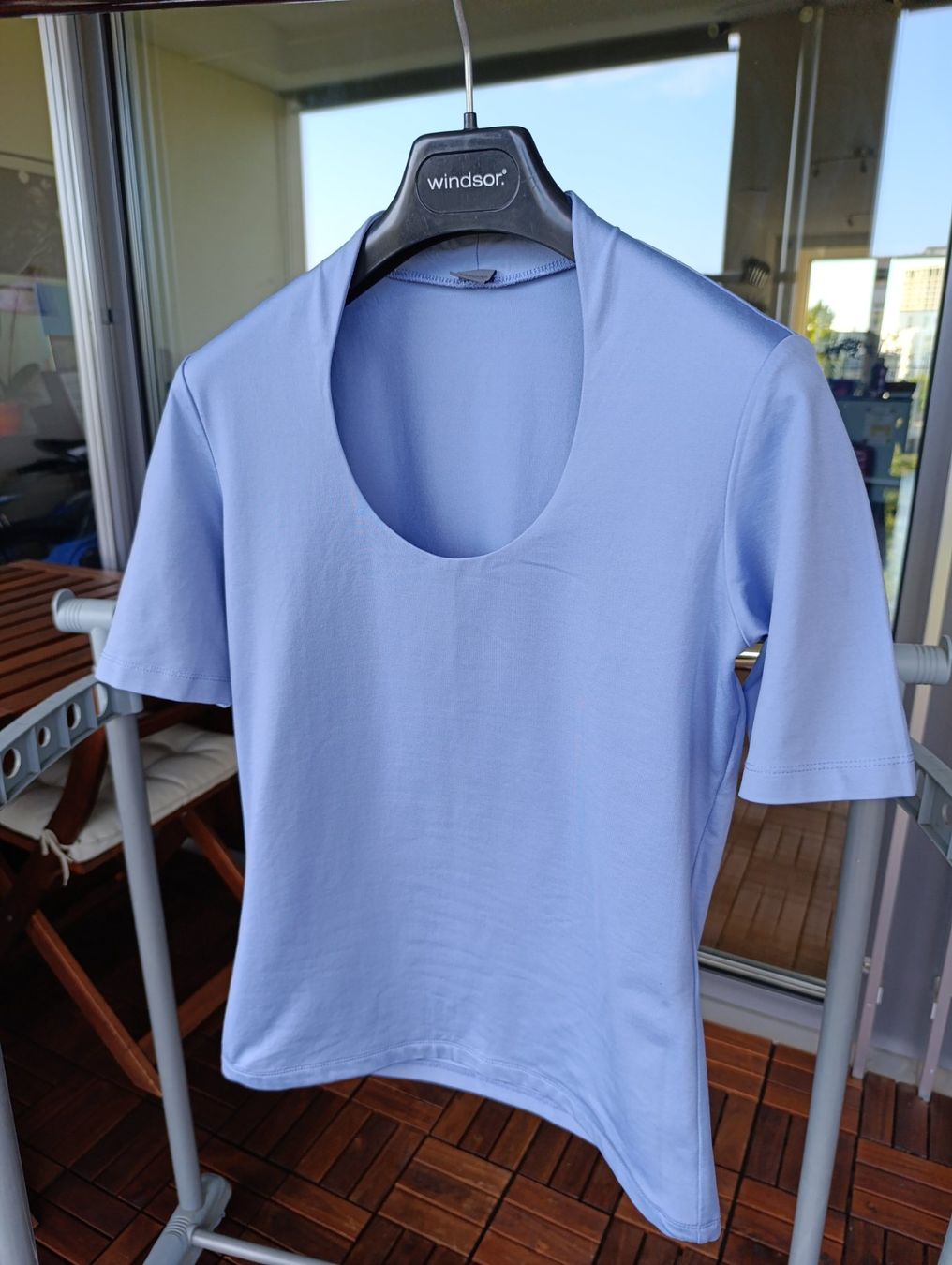 Camicette: Damen Basic Top blau, Gr. 36 – Usato da Zürich venduto da VorlonShadow