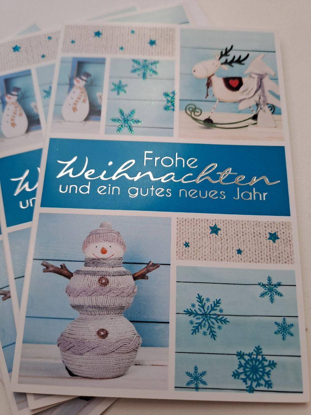 Cartoline: 4 Weihnachtskarten, Schnee-Motiv, neuwertig, Winterzeit – Nuovo (secondo la descrizione) da Münchenbuchsee venduto da Babsique 1