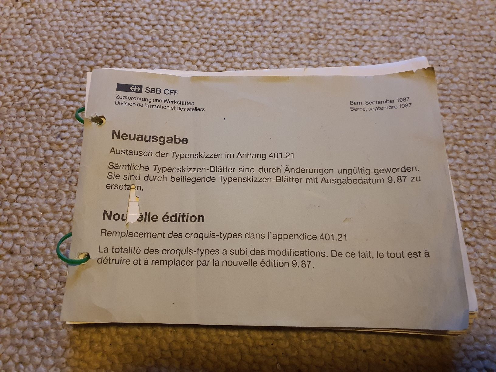 SBB/CFF/FFS Documents: Règlement CFF – D'occasion à Lavey-Village par Lofoten93 1