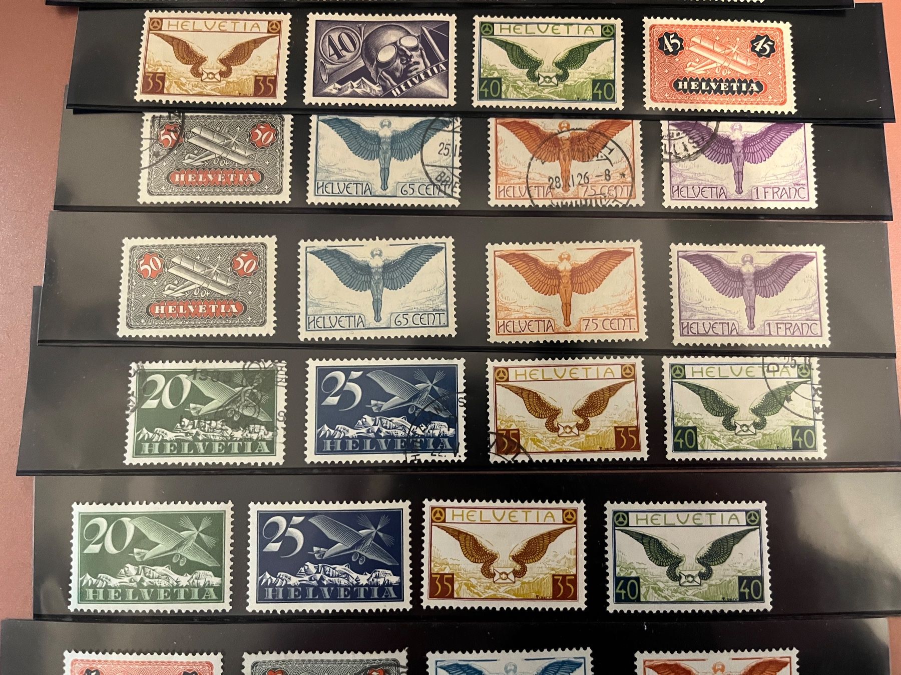 Tutti i francobolli: Briefmarken Flugpostmarken Schweiz Nr. 3 - 15 – Usato da Rebstein venduto da Soapyy13 1