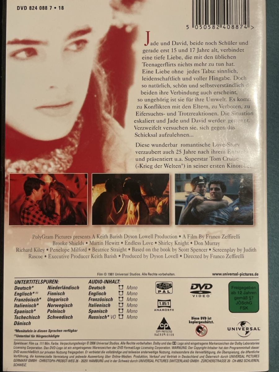 Tutti i DVDs: Endlose Liebe (1981) – Usato da Waldenburg venduto da Mimily33 1