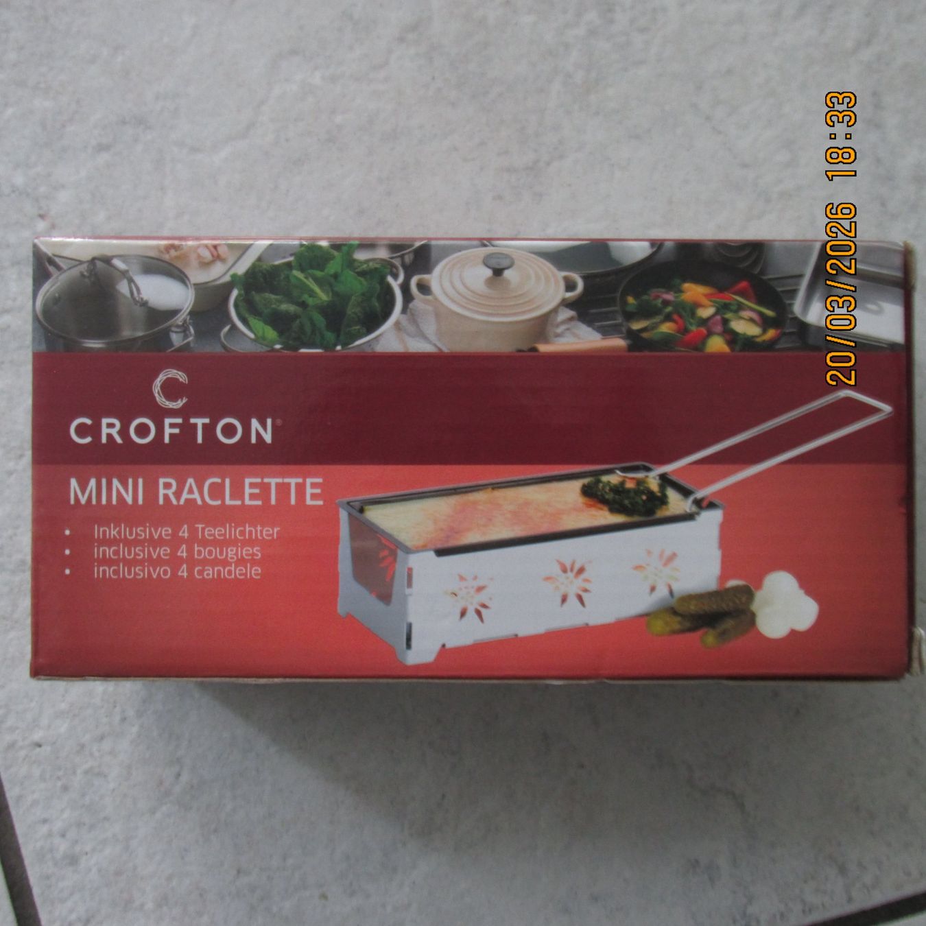 Elettrodomestici da cucina: Mini Raclette Ofen von Crofton -  neu – Nuovo e nell'imballaggio originale da Galgenen venduto da Forflowers
