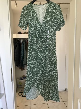 Sommerkleid grün weiss