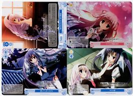 4 Weiss Schwarz Karten aus der Serie Rose Makura / 1 SPEZIAL