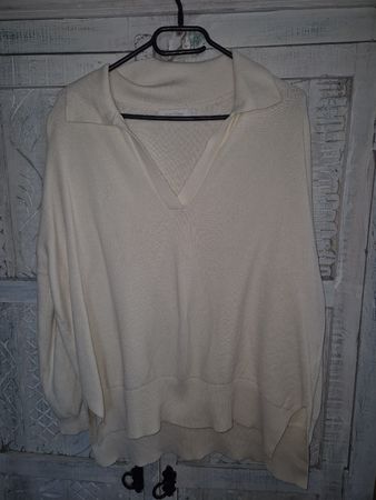 Damen Strickpullover Creme Gr. M | guter Zustand