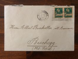 Echt gelaufener Brief, 4.II.29 Biel(Bienne)3