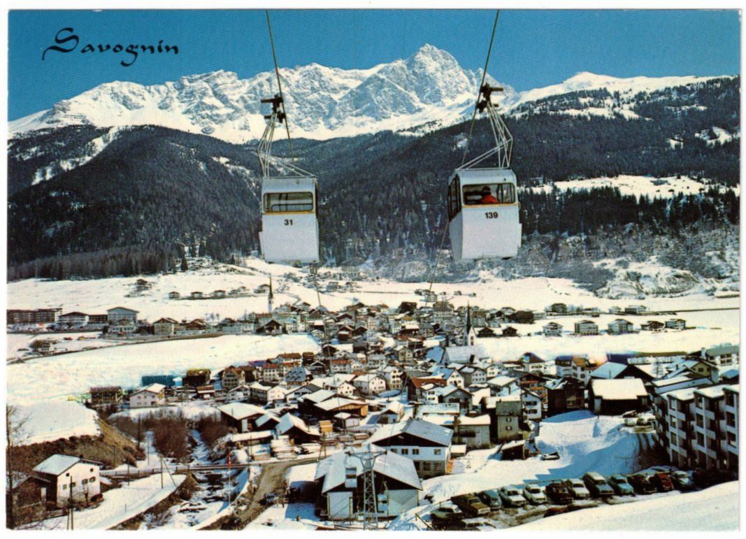 Ansichtskarten: Savognin - Gondelbahn Radons – Gebraucht aus Binningen von Mountainrider