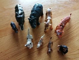 Tierfiguren Set, Safari, Dschungel, Zoo, Tiere, 9ü Stk