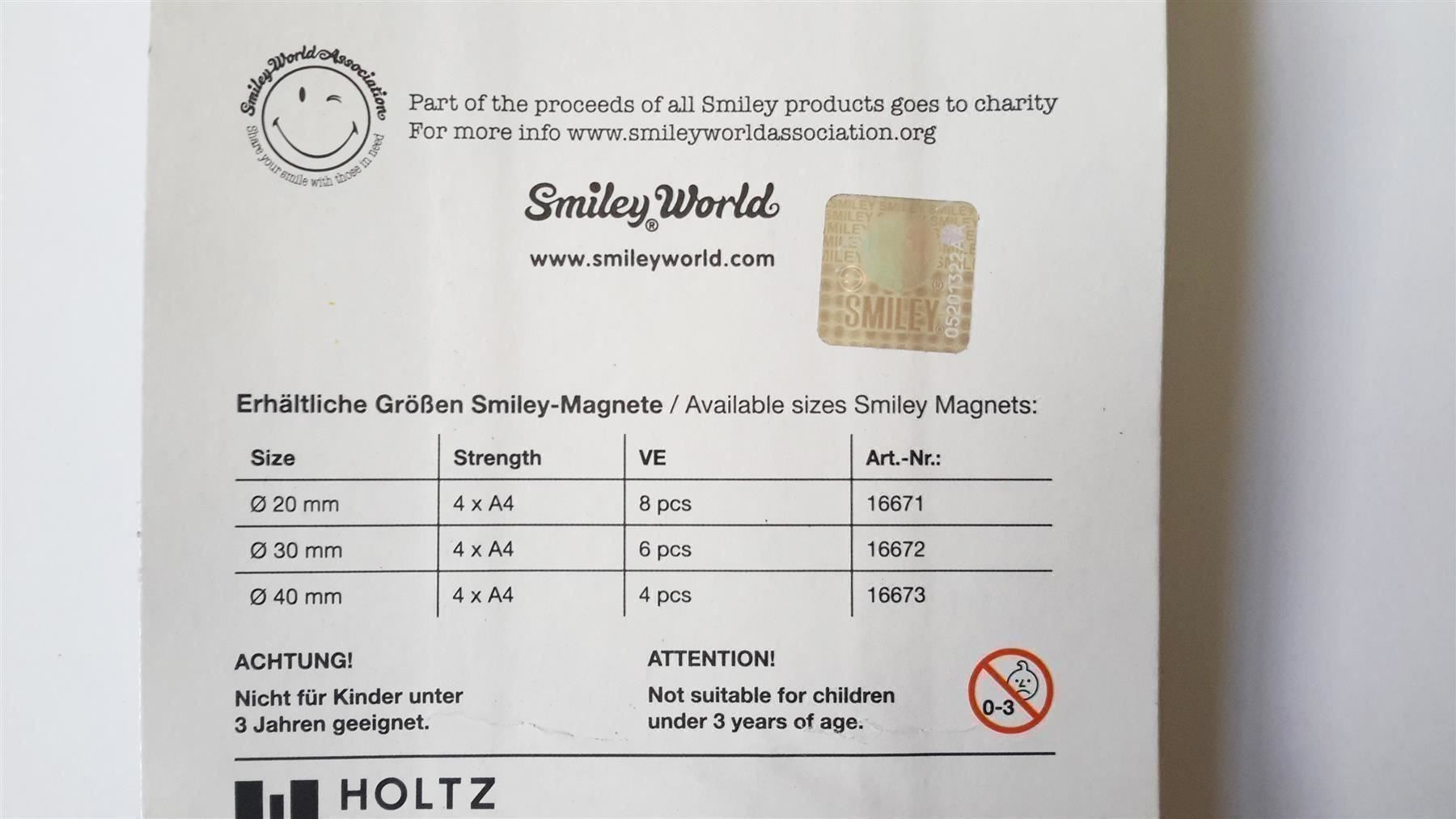 Calamite: Magnete Smiley 6 Stück, 30 mm – Nuovo e nell'imballaggio originale da St. Gallen venduto da cointec 6