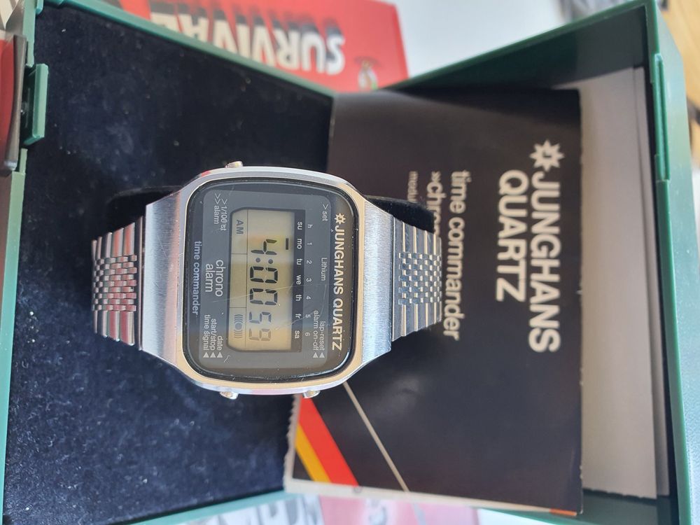 Alarm Armbanduhr Junghans Chronograph Alarm Junghans Alarm