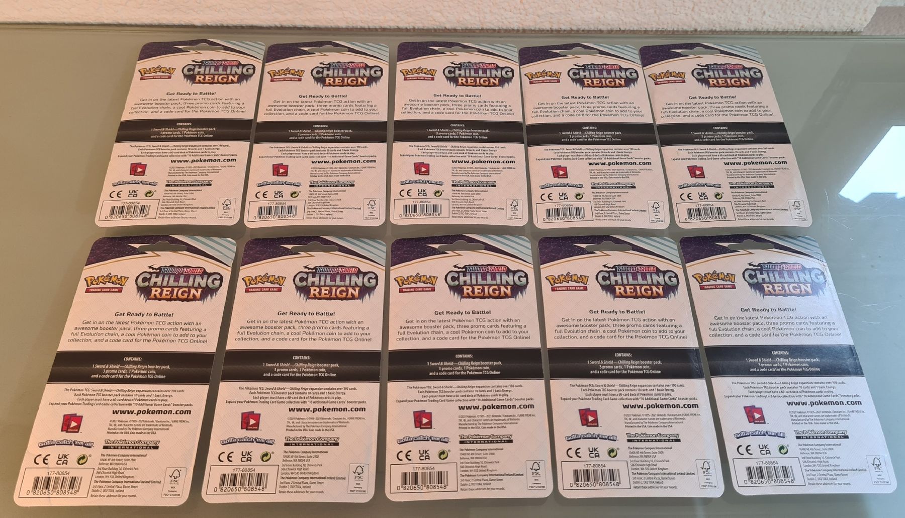 Pokémon Carte collezionabili: Pokemon 10x Chilling Reign Blister-Pack EN – Nuovo (secondo la descrizione) da Uetendorf venduto da myhome12 1