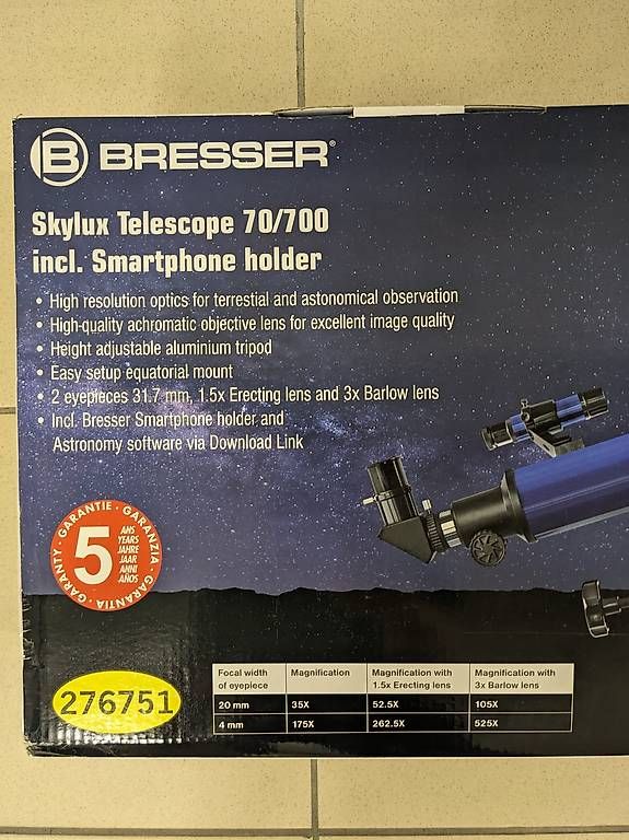 Telescopi: Bresser Skylux Teleskop 70/700 – Usato da Siebnen venduto da Pascal_31