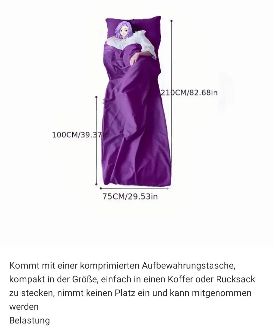 Sacchi a pelo: Ultraleichter Schlafsack, grau – Nuovo e nell'imballaggio originale da Baden venduto da rocket85 5