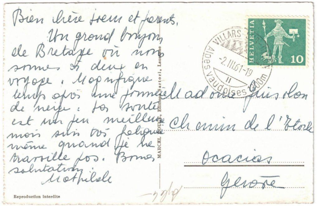 Ansichtskarten: Villars - Col de Bretaye – Gebraucht aus Binningen von Mountainrider 1