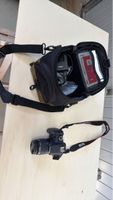 Canon EOS Kamera mit Tasche und Zubehör in guter Zustand