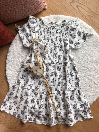 Musselin Mädchen Kleid, VERTBAUDET Gr. 140 *NEU