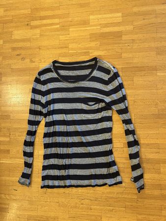 Zadig Voltaire, t-shirt,rayé bleu gris, taille M