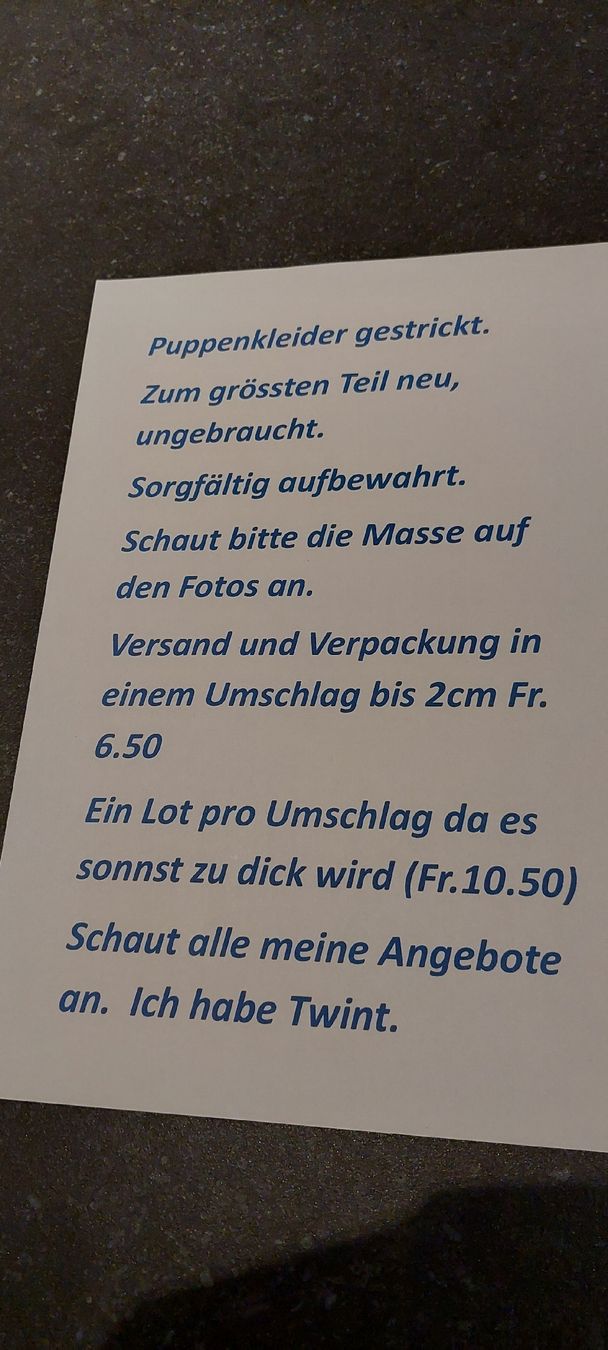 Heidi ott Bambole: Heidi Ott Puppenkleid sehr klein  – Usato da Muri AG venduto da nindo1 4