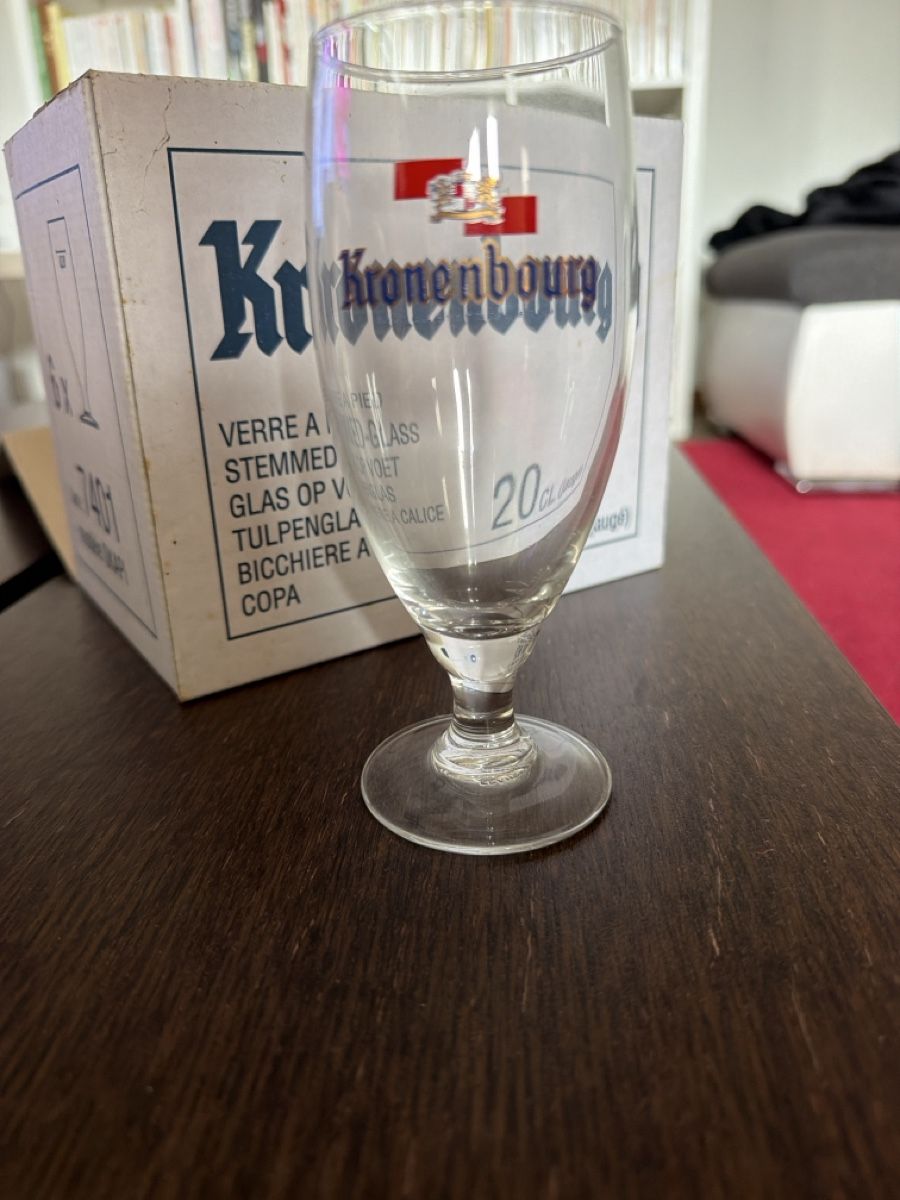 Bicchieri: 6 verres à bière Kronenbourg – Usato da Avry-sur-Matran venduto da Khatim 1