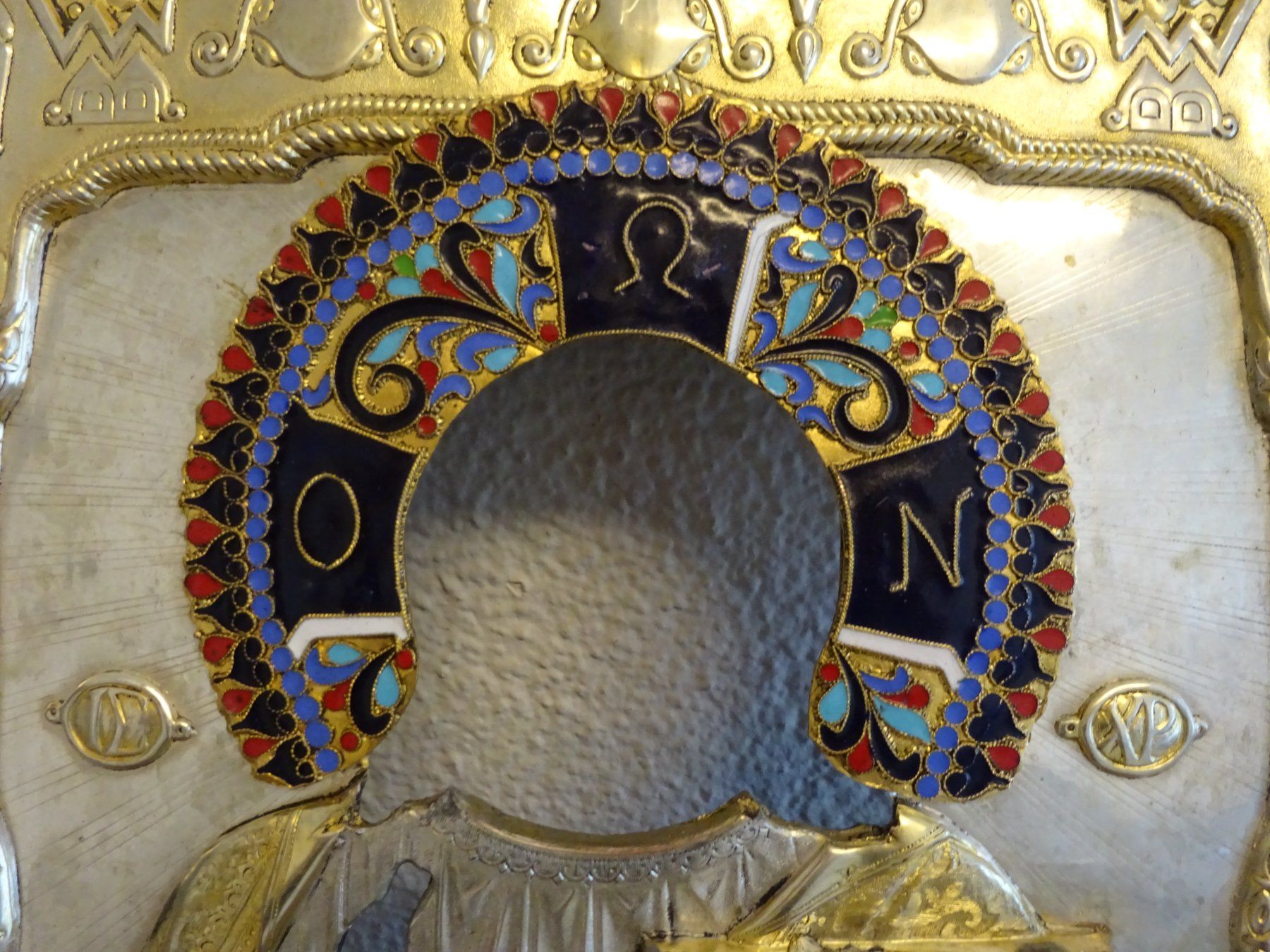 Gemälde: Altes Oklad mit Cloisonné / Pantokrator – Gebraucht aus Oetwil am See von Golfsud 8