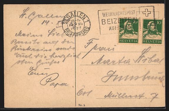 Cartes postales: St. Gallen, Strassenpartie mit Strassenb – D'occasion à Berlin par bartko-reher 1
