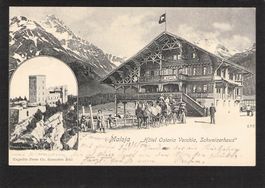 #Maloja GR , Hotel Osteria Vecchia , Kutsche , gel. 1904