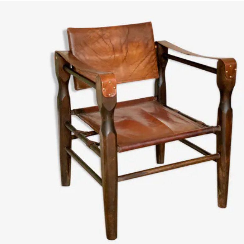 Poltrone: Fauteuil Safari en cuir – Usato da morges venduto da Kus.design
