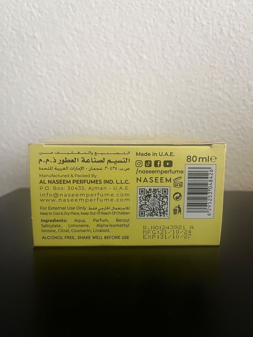 Parfums & Eau de Toilette: Naseem - Bushra - Aqua Parfum 80ml – Neuf (Voir description) à Luzern par eli_5xnv 3