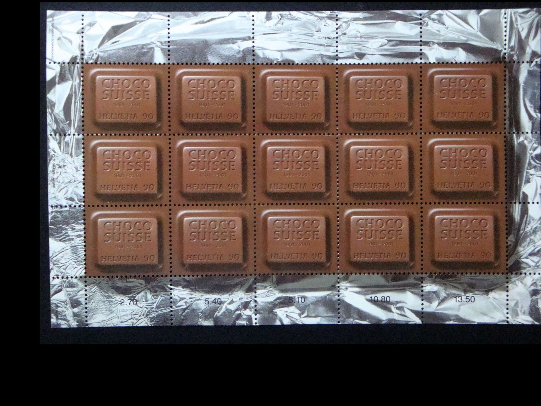 Tutti i francobolli: 2001 : DER RENNER Chocolat block**  postfrisch   Kat 40.-- – Nuovo e nell'imballaggio originale da Thun venduto da ck387