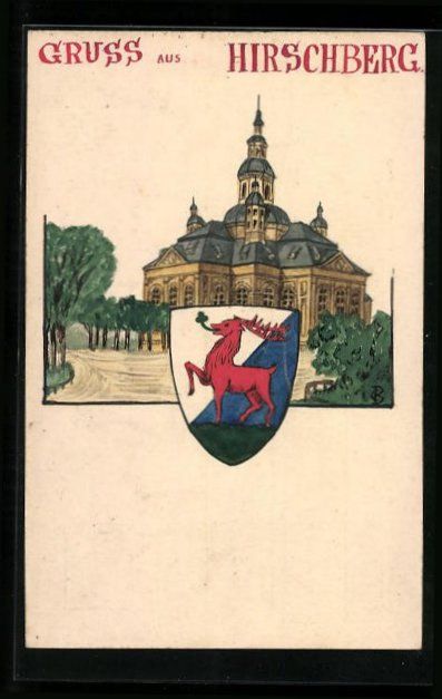 Ansichtskarten: Handgemalt: Hirschberg, Gnadenkirche und – Gebraucht aus Berlin von bartko-reher