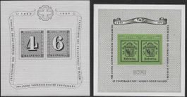 1943 ZH + GENF zwei Blocks W14, W18 ** schön selten ab 1.-