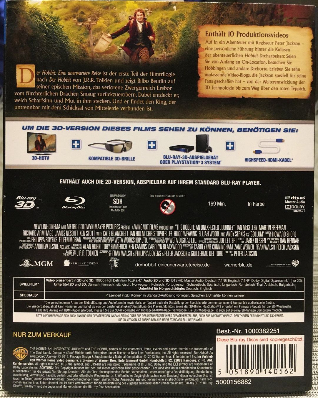 Alle DVDs: DER HOBBIT - Blu-ray 2D + Blu-ray 3D – Gebraucht aus Langnau am Albis von Rodland 1