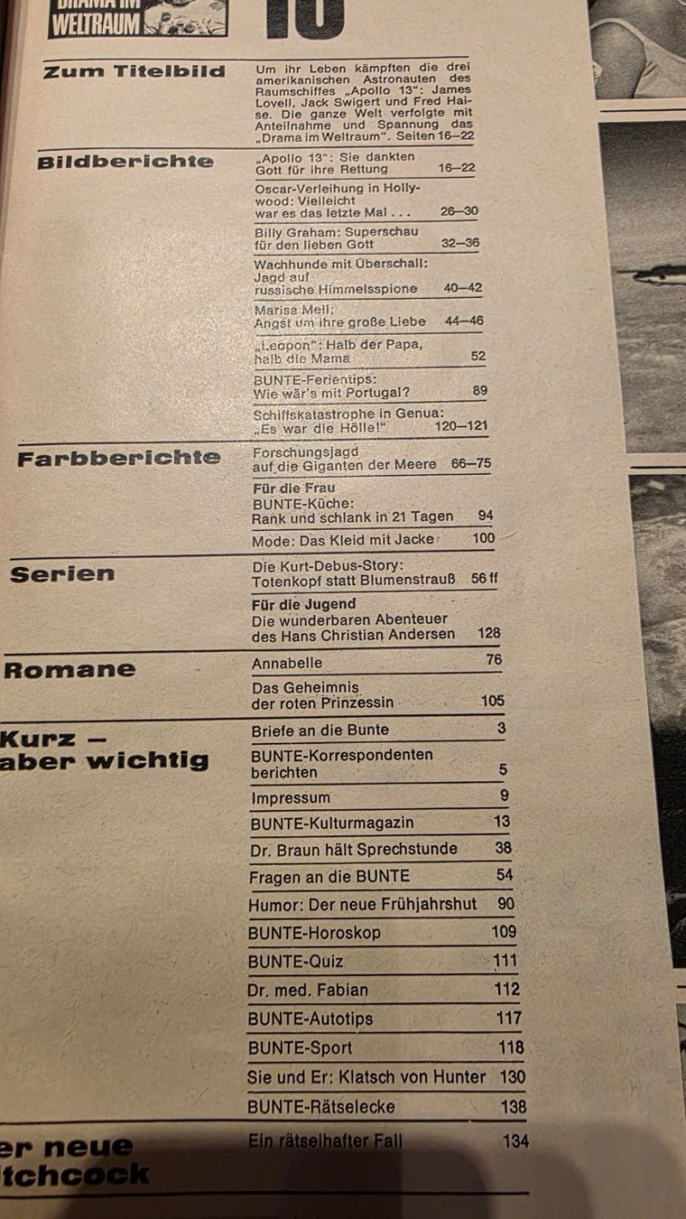 Riviste & Magazine: Zeitschrift   BUNTE   vom 28.4.1970 – Usato da dornach venduto da hundeliebe01 2