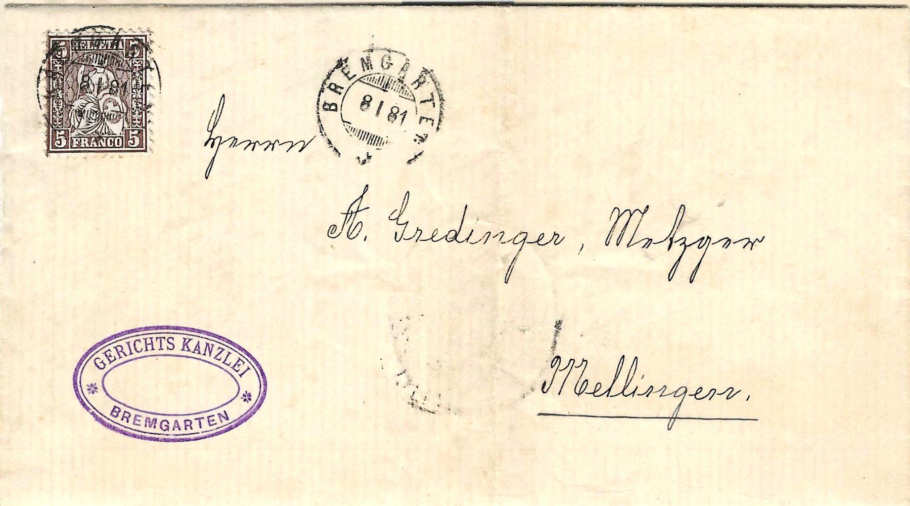 Tutti i francobolli: CH-Amt Brief 1881 gestempelt – Usato da Worb venduto da techno109