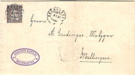CH-Amt Brief 1881 gestempelt