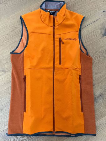 Norrøna Funktions-Gilet orange Grösse S guter Zustand