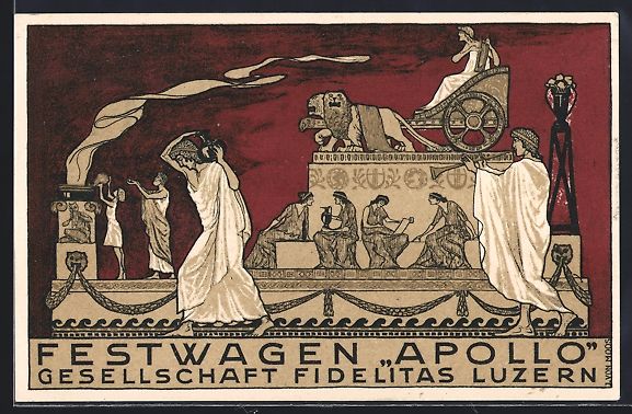 Cartoline postali: Luzern, 23. Eidg. Sängerfest 1922, Fest – Usato da Berlin venduto da bartko-reher