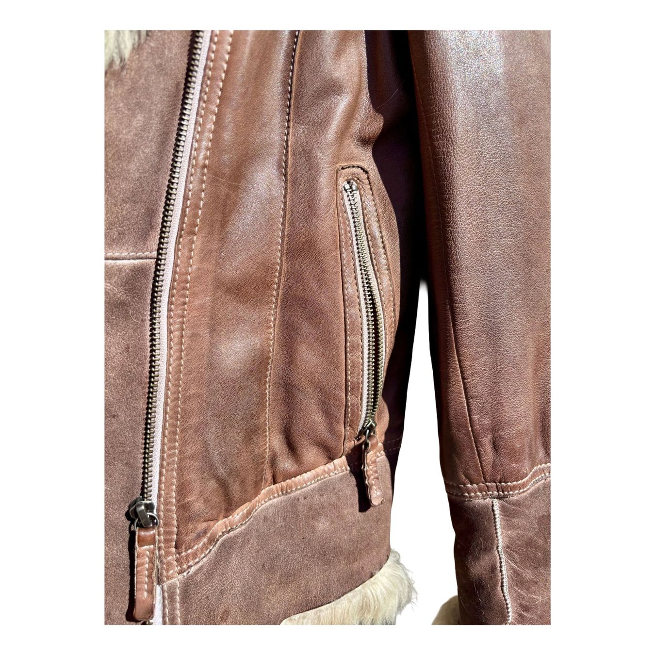 Giacche: Brown GMS-75 Shearling Leather Jacket (Size XS) – Usato da Arlesheim venduto da stmoritzbaby 2