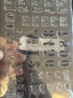 Stempel Set Zahlen und Ziffern transparent neu