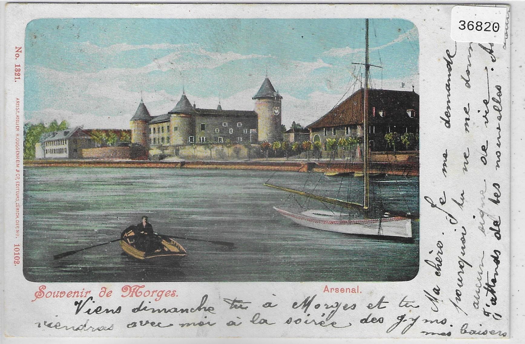 Cartoline postali: Souvenir de Morges - Arsenal - Boote – Usato da Ettingen venduto da Kartenplanet