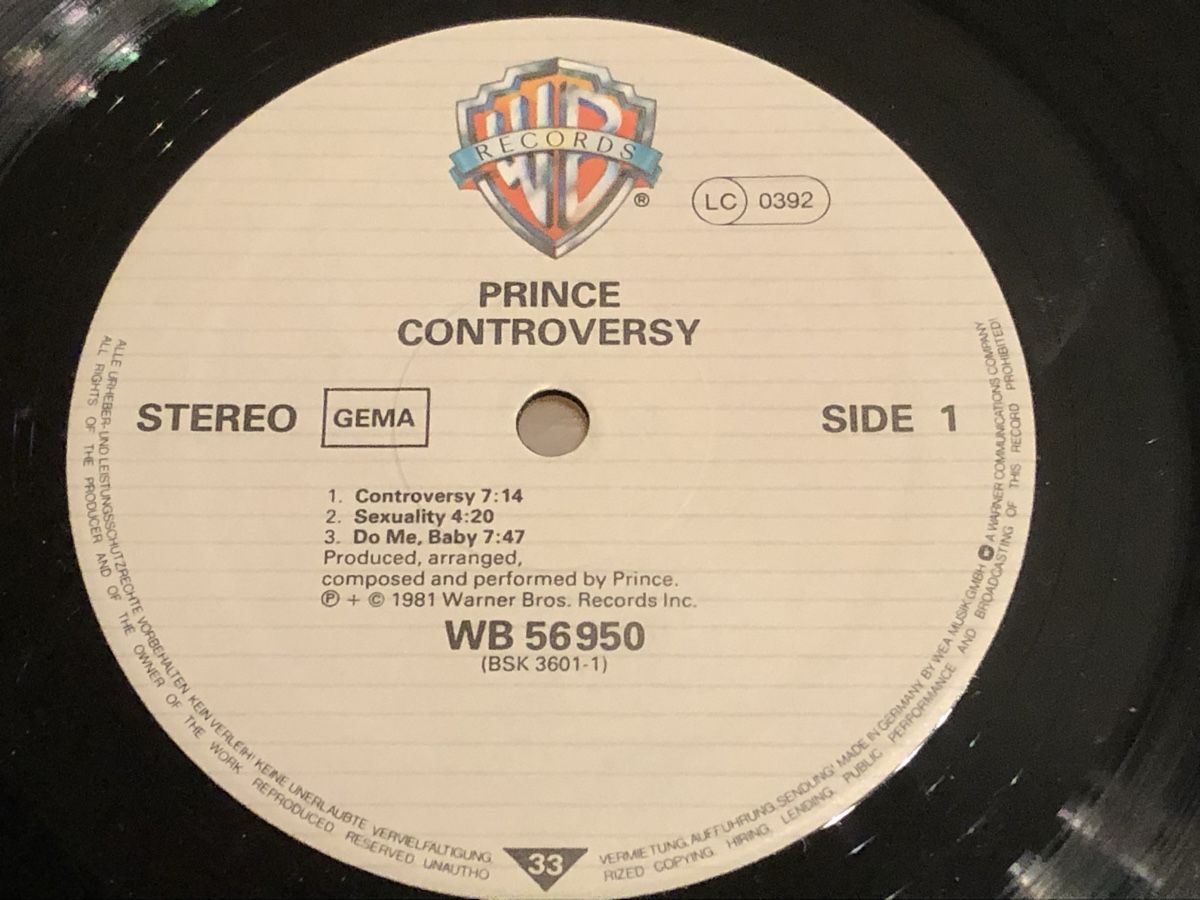 Schallplatten: Prince. 1981. Controversy – Gebraucht aus Faulensee von Mizuno06 2